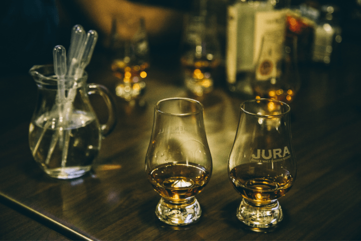 a glass of whisky during Edinburgh's Luxury Whisky Tour