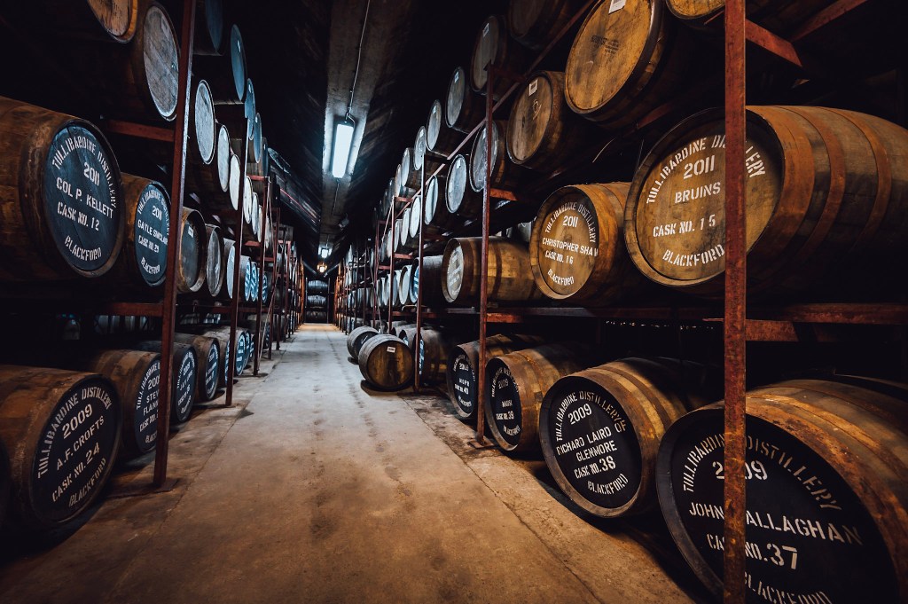 Whisky Barrels at Tullibardine Distillery