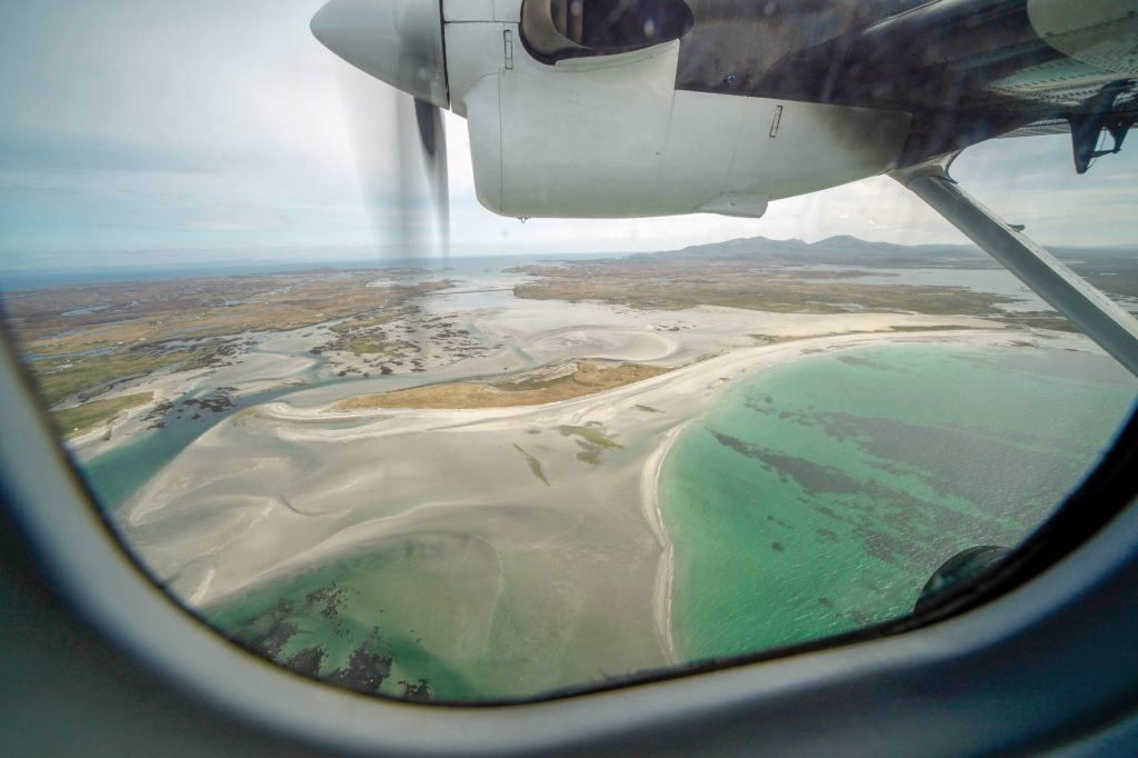 a view from the window of a plane