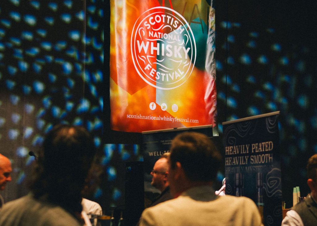 A group of people at the Scottish National Whisky Festival