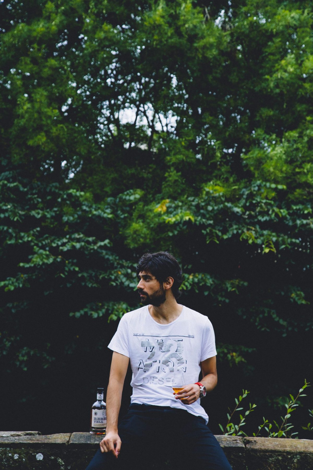 a man on a whisky tour in Glasgow and Edinburgh